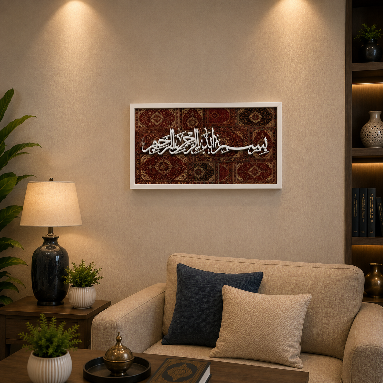 Bismillah 3D Acrylic Red Frame