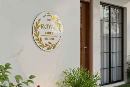 The Royal Family - Premium Personalized Nameplate | Custom Acrylic Wall Art