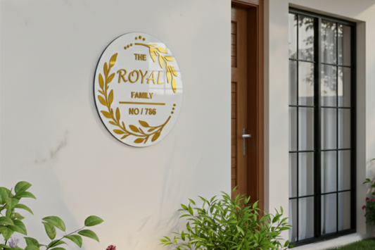 The Royal Family - Premium Personalized Nameplate | Custom Acrylic Wall Art
