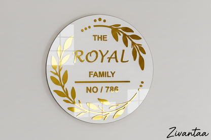 The Royal Family - Premium Personalized Nameplate | Custom Acrylic Wall Art
